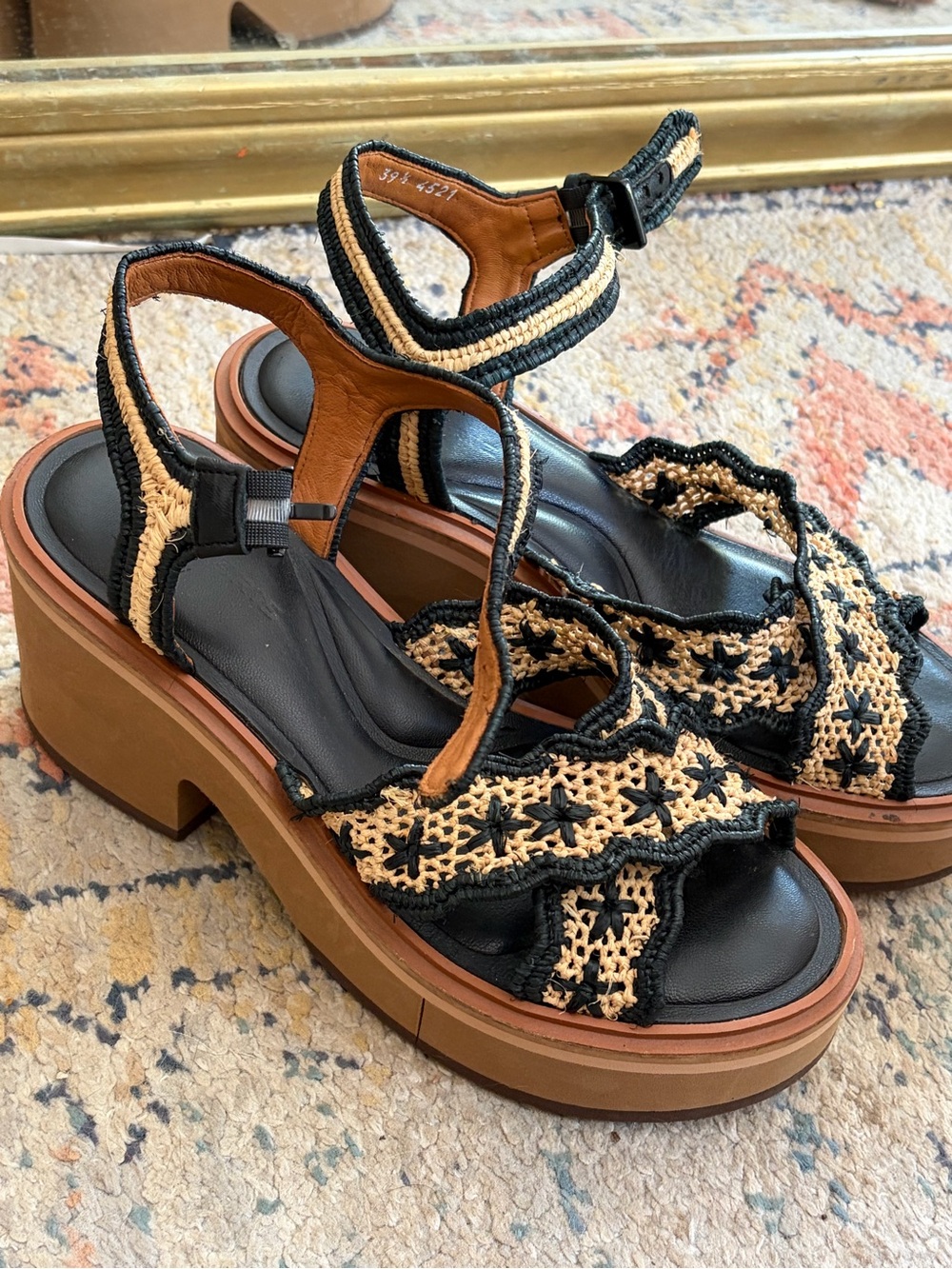 Clergerie Grass Platform Sandals